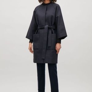 NWOT H&M Navy Trench Coat Jacket